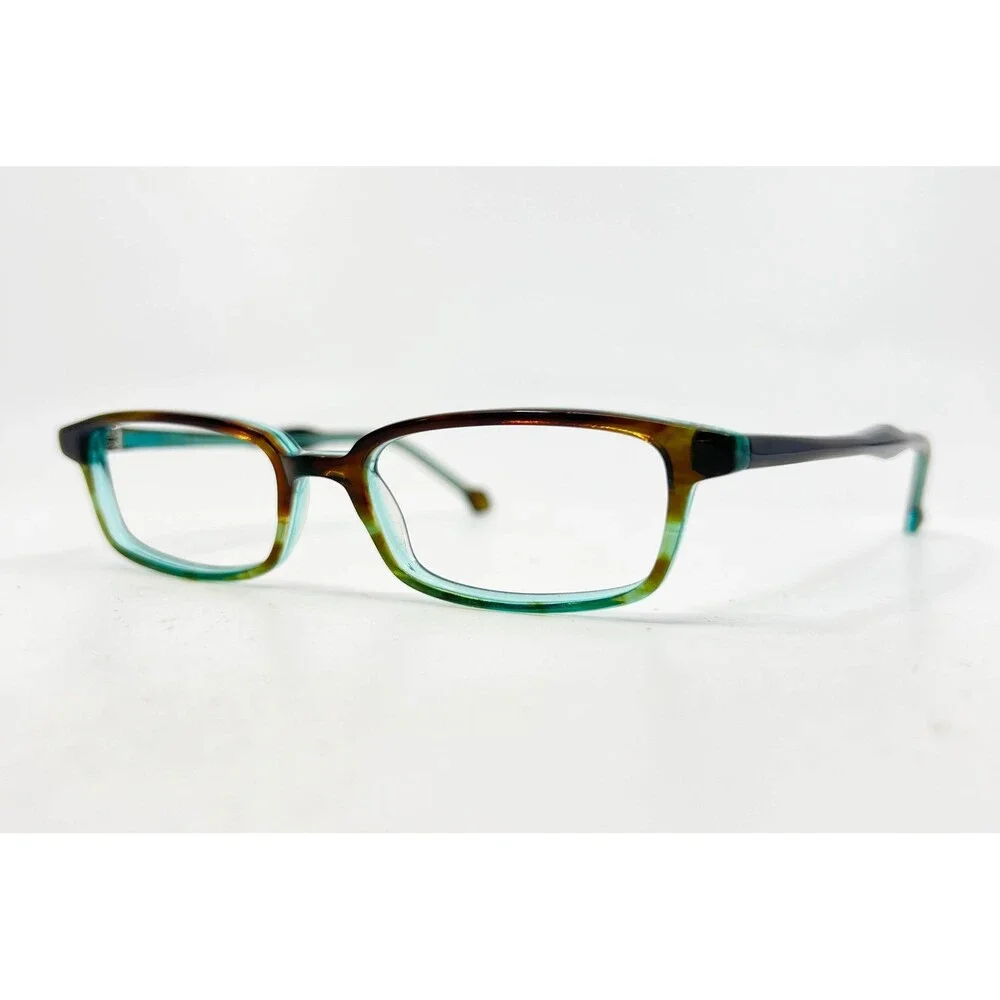 Bevel Peso 3542 Eyeglasses Brown Teal Tortoise Frames 48-16-135 Japan